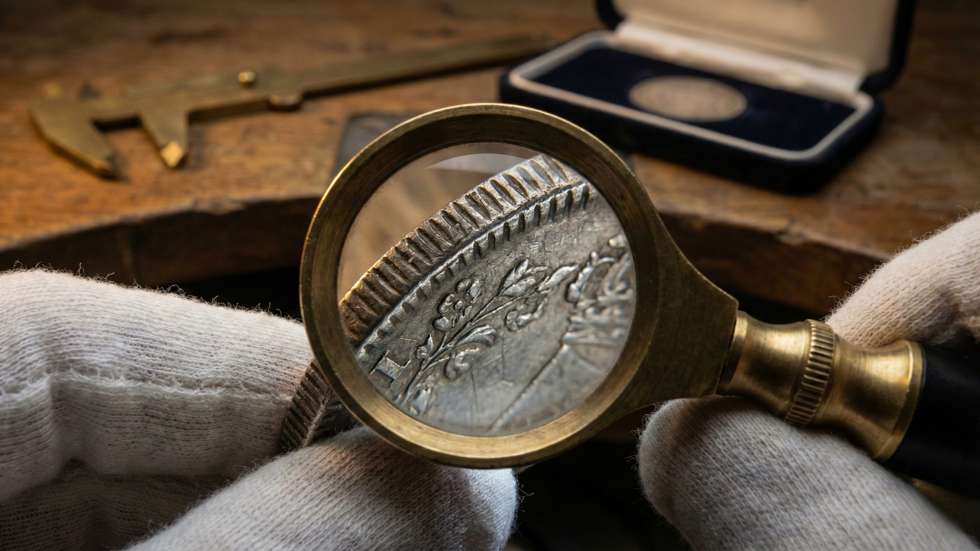 Inspecionando a borda da moeda